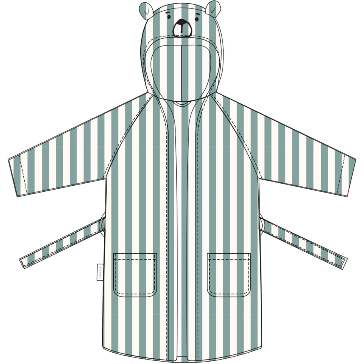 LIEWOOD Peppermint / Creme De La Creme Lily  Bathrobe