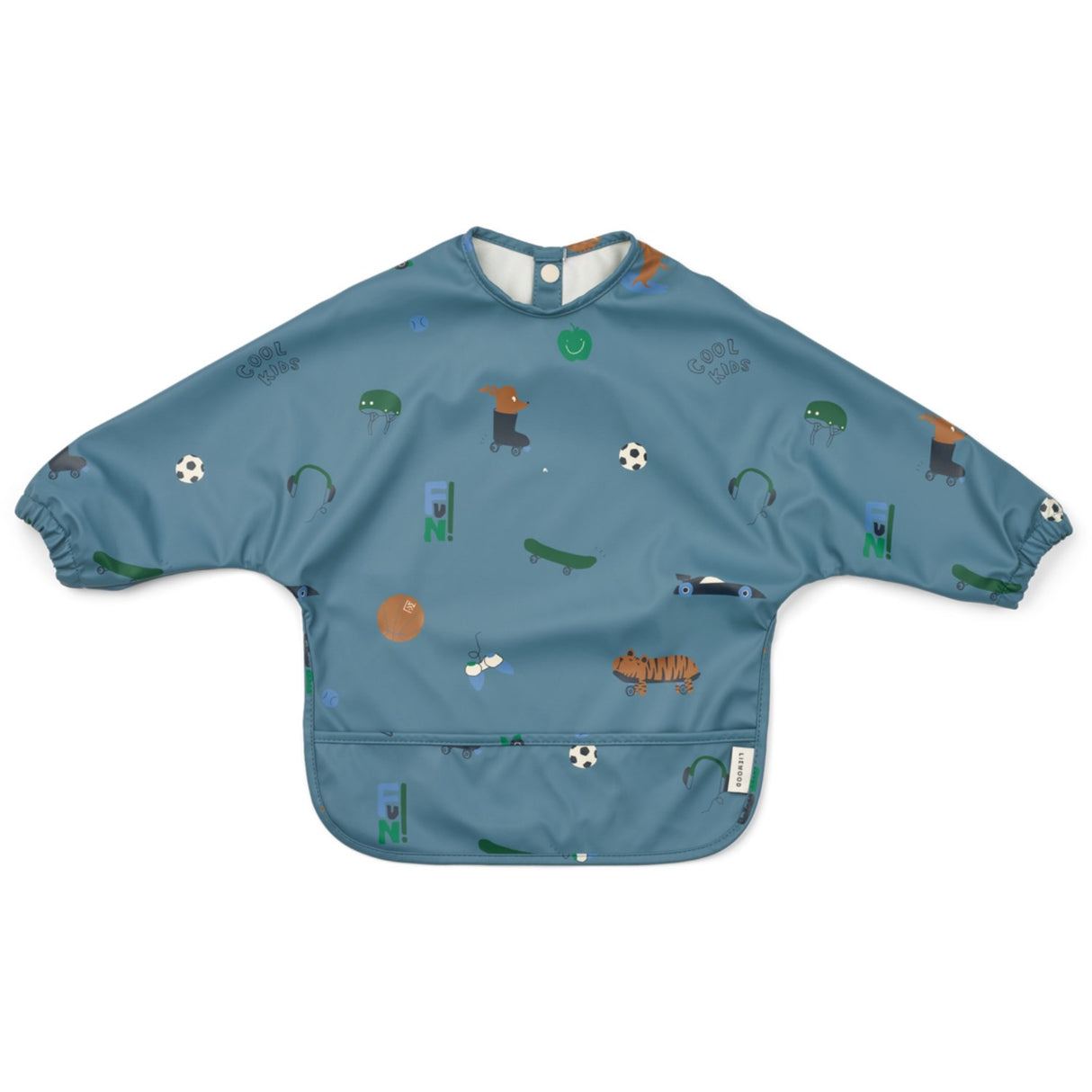 LIEWOOD Fun / Beach Blue Merle Printed Cape Bib