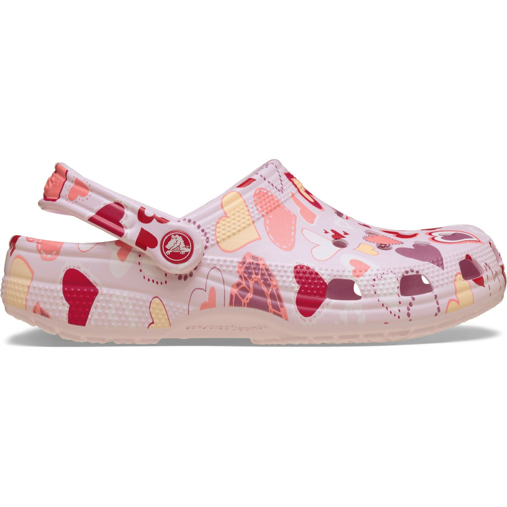 Crocs Pink Milk/Hearts Classic VDay Clog K PkMk/Hts