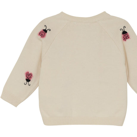 Minymo White Swan Cardigan Knit