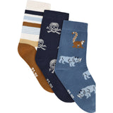 Minymo Odyssey Gray 3-Pack Socks