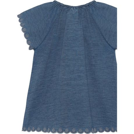 Minymo Faded Denim Blouse Ss Chambrey