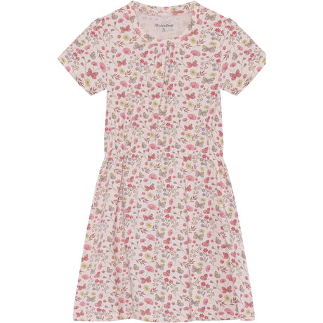 Minymo Raindrops On Roses Dress Ss Aop