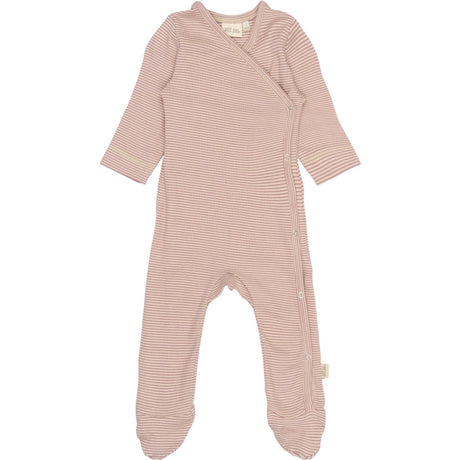 Petit Piao Nostalgic Rose/Dark Off White PPDian L_S Jumpsuit Fold Feet NB NOOS