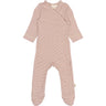 Petit Piao Nostalgic Rose/Dark Off White PPDian L_S Jumpsuit Fold Feet NB NOOS