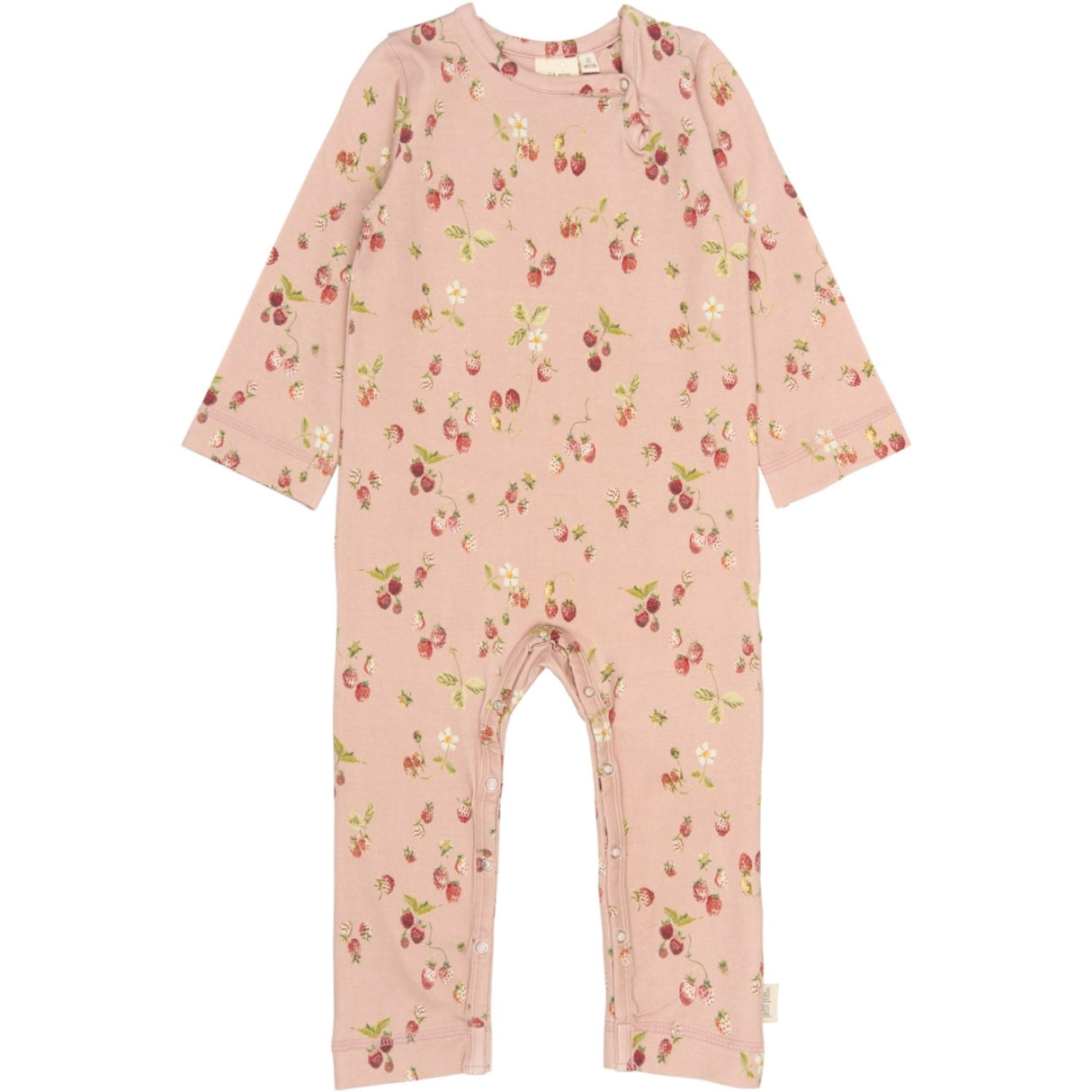 Petit Piao Misty Rose Strawberry AOP PPStar L_S Jumpsuit