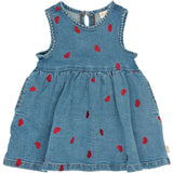 Petit Piao Light Blue Denim EMB PPEva S_L Denim Dress