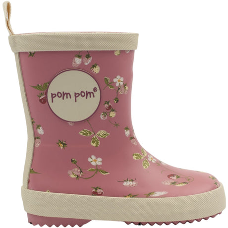 Pom Pom Dusty Rose Strawberry AOP Bliss Rubber Boot AOP
