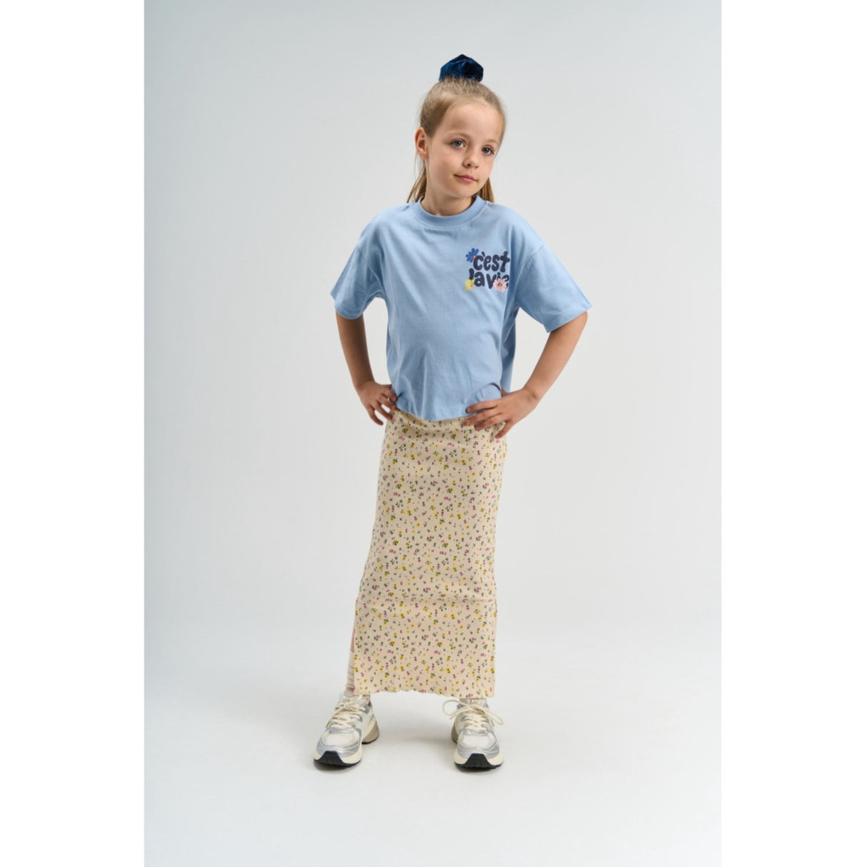The New Gardenia Aop Tnsummer Long Rib Skirt