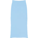 The New Forever Blue Tnrya Long Rib Skirt
