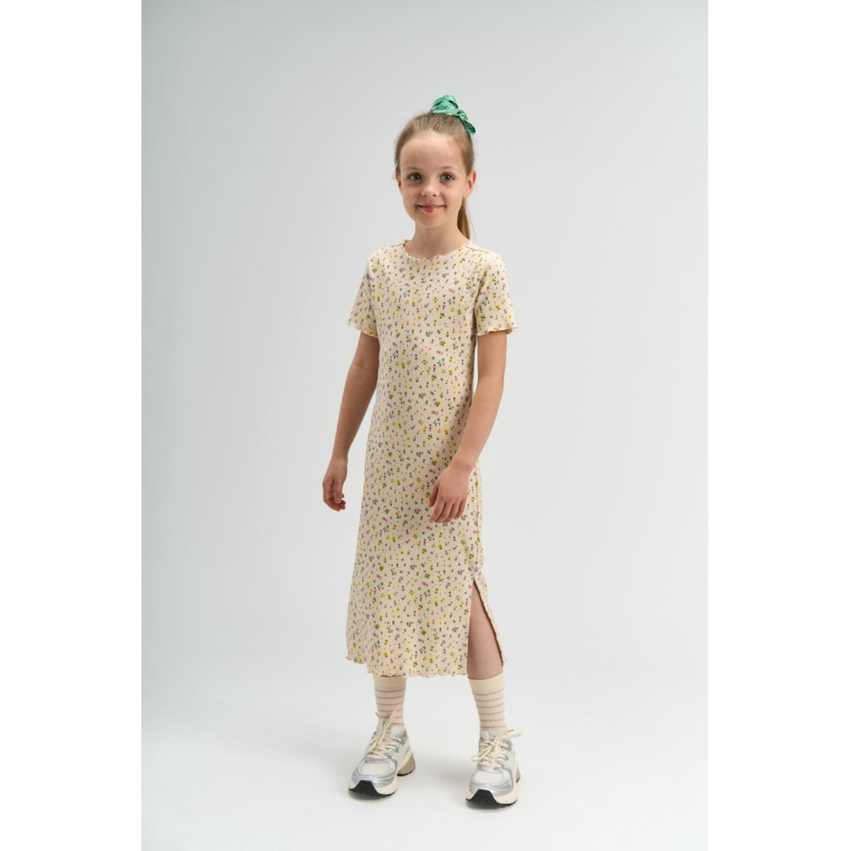 The New Gardenia Aop Tnsummer S_S Long Rib Dress