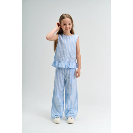 The New Forever Blue Striped Tnshirley Wide Pants