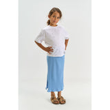 The New Forever Blue Tntove Long Rib Skirt
