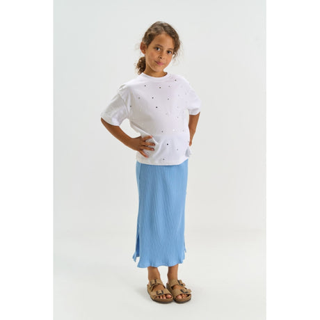 The New Forever Blue Tntove Long Rib Skirt