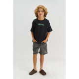 The New Light Grey Denim Tnjosh Denim Shorts