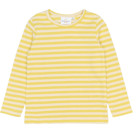 THE NEW Siblings Dusky Citron Striped Tnstfro L_S Rib Tee