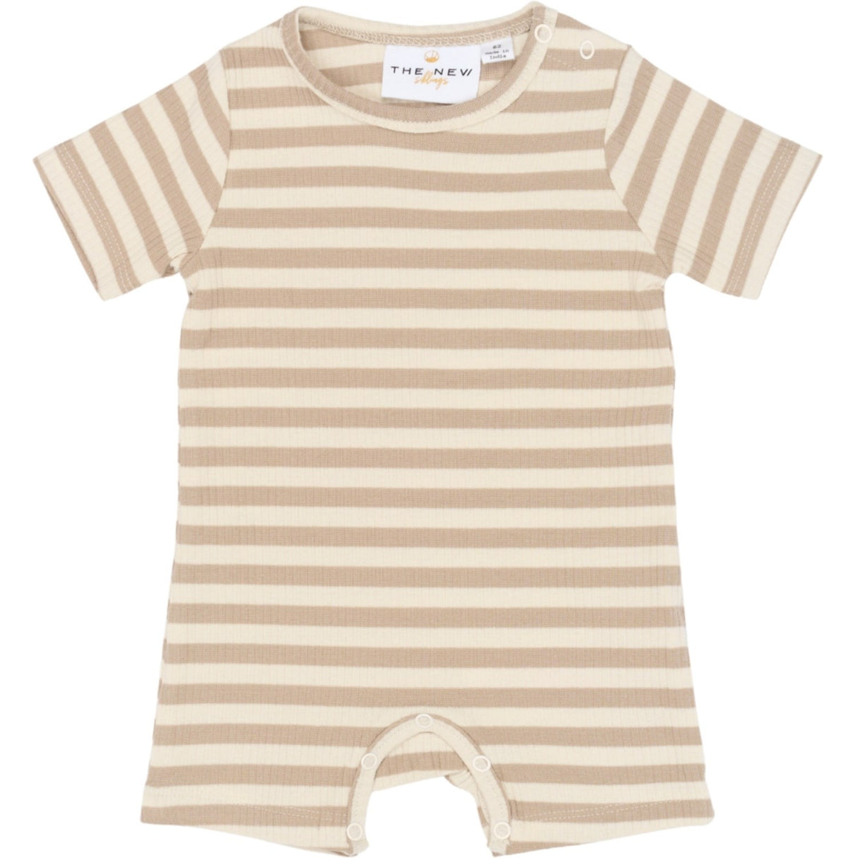 THE NEW Siblings Humus Striped Tnsbfro S_S Rib Jumpsuit