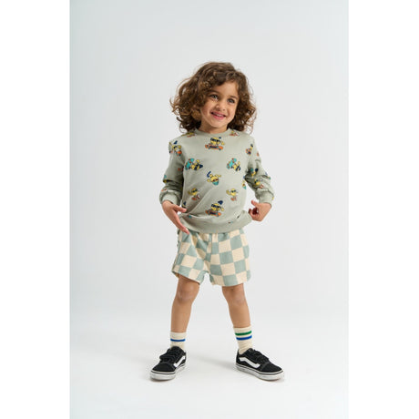 THE NEW Siblings Aqua Gray Aop Tnstsebastian Shorts