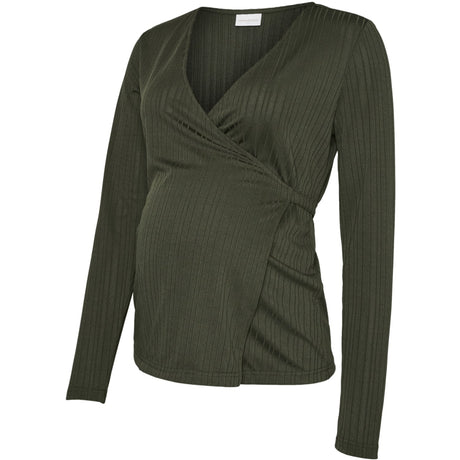 Mama;licious Forest Night Mlalajdi Tess Ls Jrs Wrap Top 2F