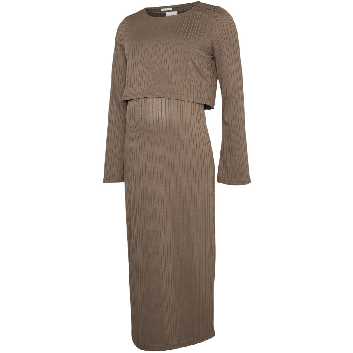 Mama;licious Fossil Mllucy June Ls 2In1 Jrs Midi Dress 2F
