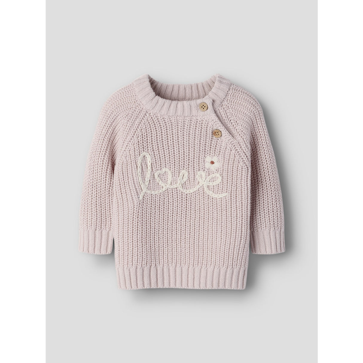 Lil'Atelier Hushed Violet Nbfemlen Emb Ls Knit Lil