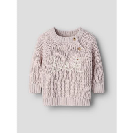 Lil'Atelier Hushed Violet Nbfemlen Emb Ls Knit Lil