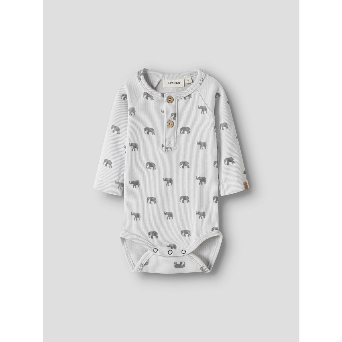 Lil'Atelier Glacier Gray Elephant Nbmlavo Eko Ls Slim Body Lil