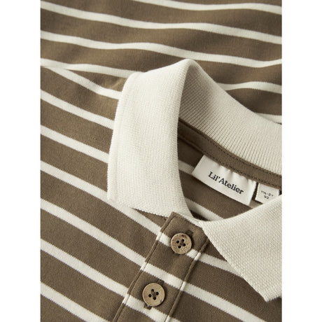 Lil'Atelier Kangaroo Turtledove Nmmlimia Ls Loose Polo Top Lil