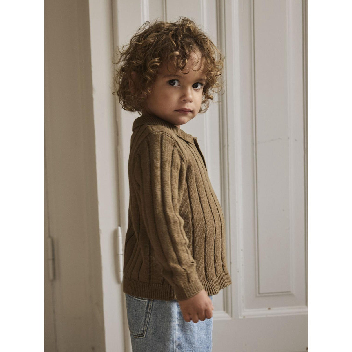 Lil'Atelier Kangaroo Nmmlomon Ls Loose Knit Polo Lil