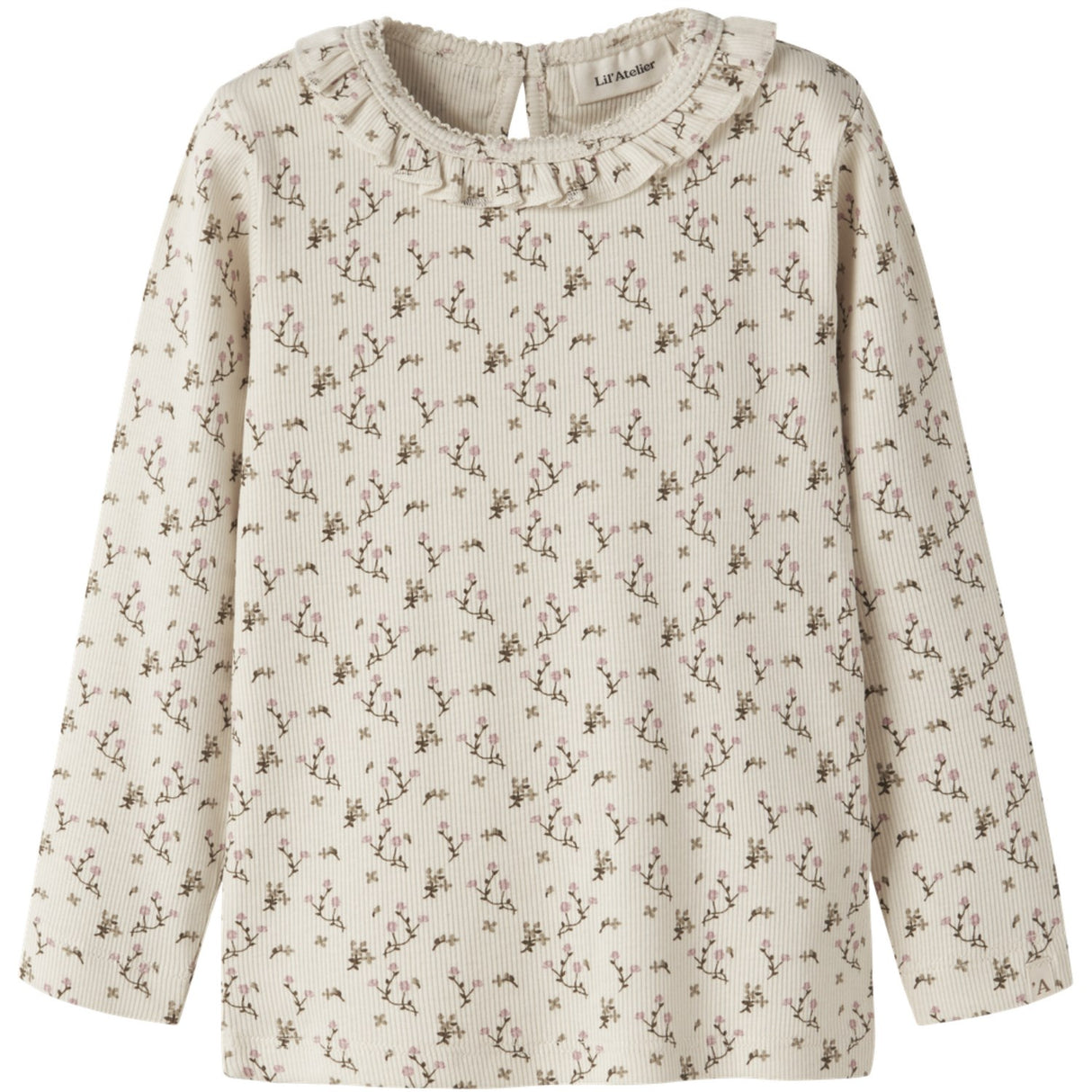 Lil'Atelier Turtledove Rose Flower Nmflago Mai Ls Slim Top Lil
