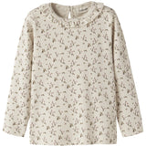 Lil'Atelier Turtledove Rose Flower Nmflago Mai Ls Slim Top Lil