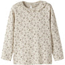 Lil'Atelier Turtledove Rose Flower Nmflago Mai Ls Slim Top Lil