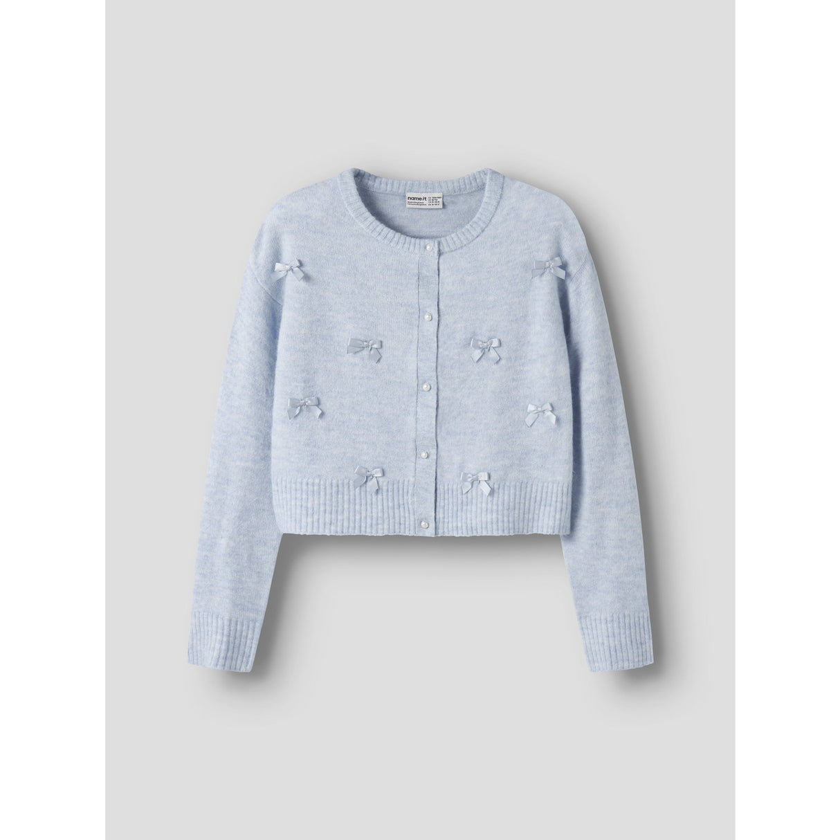 Name It Subdued Blue Nkfkarin Ls Knit Card