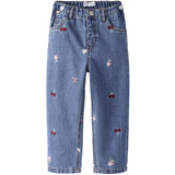 Name It Medium Blue Denim Emb Nmfbella Barrel Emb Jeans 4870-Ov L