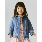 Name It Medium Blue Denim Unicorn Glitter Nmfluna Glitter Dnm Jacket 4577-Im L