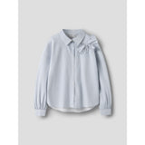 Name It Subdued Blue Antique White Nkfkamesa Ls Rlx Shirt
