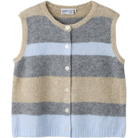 Name It Subdued Blue Nkfluci Loose Knit Vest