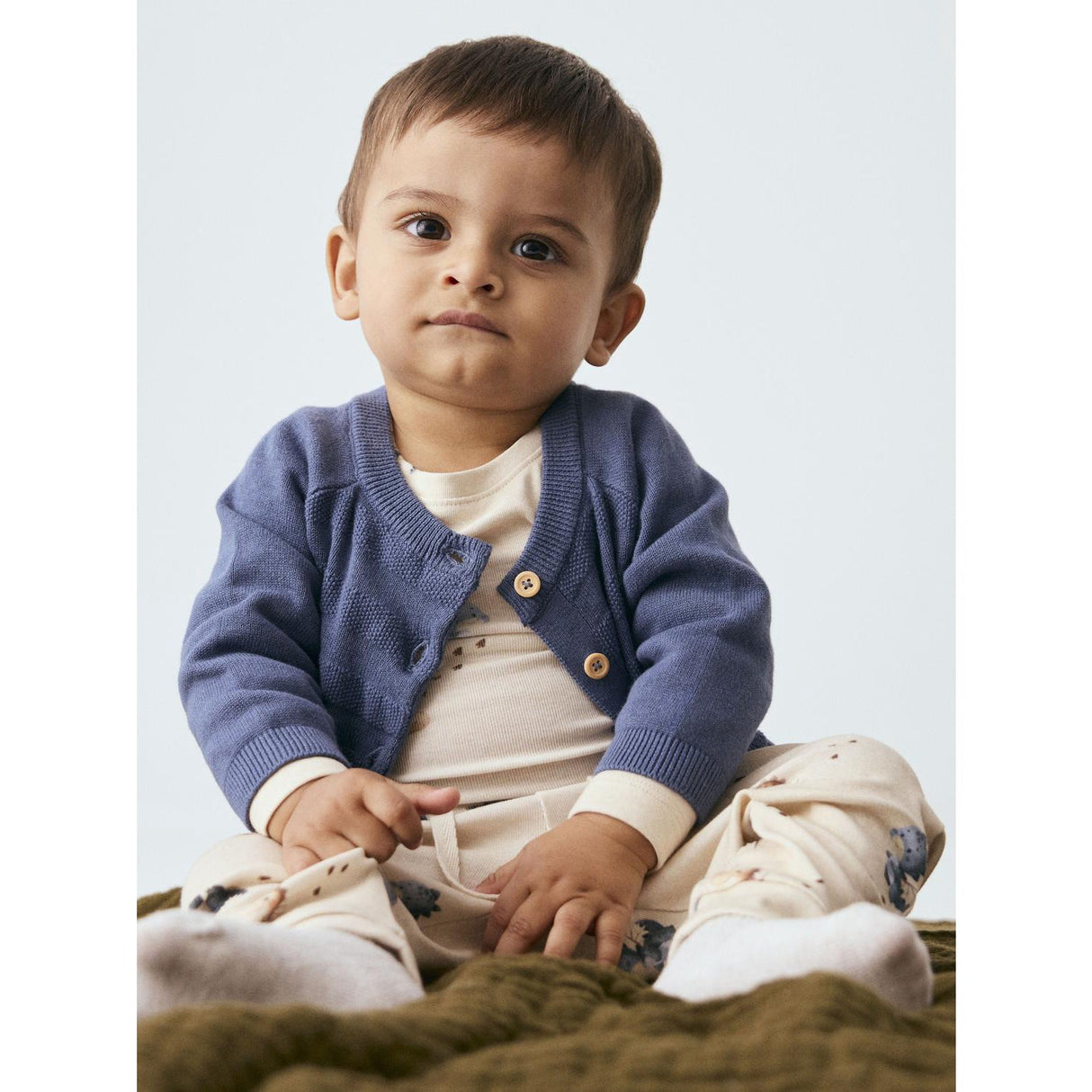Name It Vintage Indigo Nbmkop Ls Knit Card