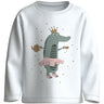 Name It Bright White Dino Princess Nmfveen Ls Nreg Top