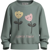 Name It Green Milieu Flower Power Nmfvasacha Ls Nreg Sweat Unb