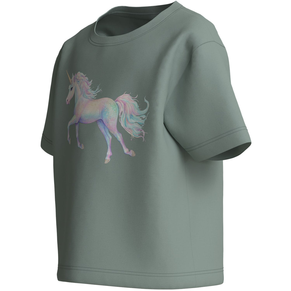 Name It Green Milieu Unicorn Nmfvotea Ss Nreg Top