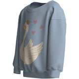 Name It Subdued Blue Swan Princess Nmfvalona Ls Long Rlx Sweat Unb