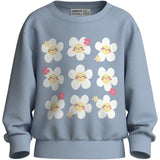 Name It Subdued Blue Happy Flowers Nmfvasacha Ls Nreg Sweat Unb