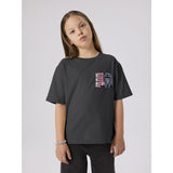 Name It Black Oyster Nkfjynin Stitch Ss Nreg Top Box Wdi