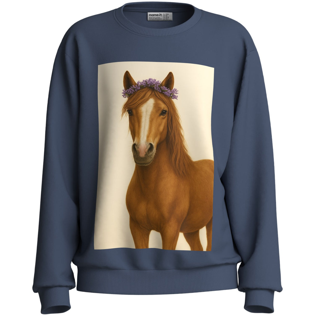 Name It Vintage Indigo Horse Nkfvotea Ls Nreg Sweat Unb