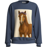 Name It Vintage Indigo Horse Nkfvotea Ls Nreg Sweat Unb
