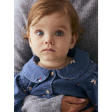 Name It Medium Blue Denim Nature Nbfalva Ls Dnm Emb Dress 5321-Yb