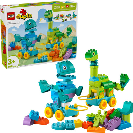 LEGO® DUPLO Town - 3-i-1-dinosaurer På Hjul 10451