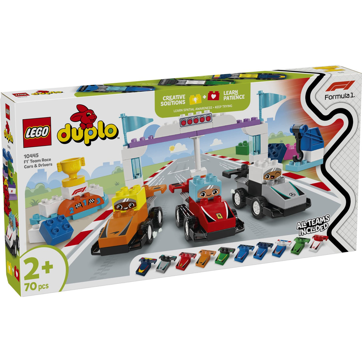LEGO® DUPLO Town - F1®-teams Med Racerbiler And Kørere 10445