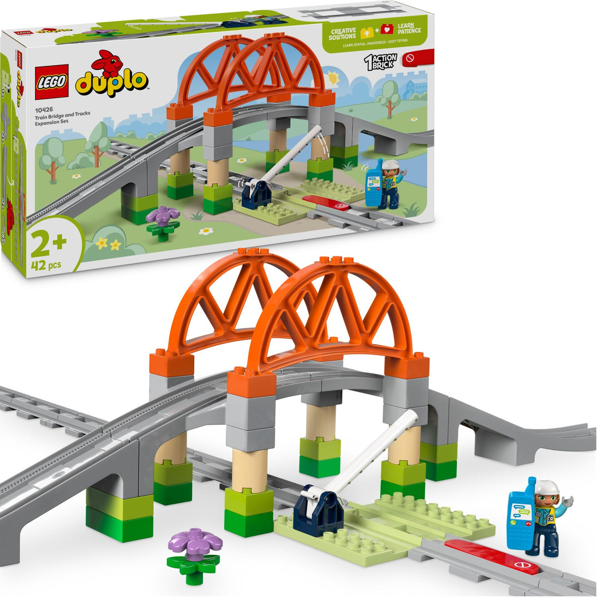 LEGO® DUPLO Town - Togbro And Spor – Udvidelsessæt 10426